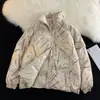 Ropa acolchada de algodón de doble cara para hombre, abrigo de invierno grueso acolchado de plumón y algodón, marca de nicho americana de alta gama, moda, abrigo para jóvenes guapos Duffy