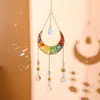 Adorno Atrapasol Gran Venta Carrillones de Viento de Cristal al por Mayor Colgantes para Muebles Decoración de Dormitorio con Grava Luna de Cristal Transfronteriza