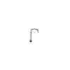 Gancho de acero inoxidable bola nariz clavo anillo de nariz chapado al vacío simple joyería para piercing corporal venta caliente europea y americana