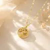 Collar Japonés y Coreano Más Vendido Árbol de la Vida Acero de Titanio, No se Desvanece, Joyería de Lujo Ligero de Nicho Oro de 18K para Mujeres, Cadena de Clavícula de Gama Alta