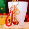 Cadena de Monedas de Cobre de la Suerte con Llavero de Lingote, Colgante para Bolso de Mujer, Anillo para Llavero, Adorno Transfronterizo de Metal, Regalo al por Mayor