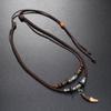 Joyería Personalizada Retro de Doble Capa Yanni Colgante Lobo Viejo Diente de Perro Collar para Hombre