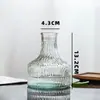 Vaso Pequeno Retro Personalizado Acessível para Exportação Vaso de Vidro de Luxo Transparente Ins Enfeites Decorativos Arranjo de Flores Conjunto de Alta Gama