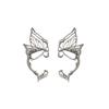 Agulha de prata borboleta elfo brincos de orelha vento frio nicho design sentido brincos orelha pendurada moda personalidade brincos elegantes