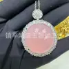 Colgante de Huevo de Paloma con Incrustaciones de Calcedonia Verde Plateado al por Mayor, Colgante de Paz de Ágata Rosa Alto Jade Hielo