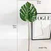 Planta Verde Artificial Hoja Individual de Monstera para Decoración de Hogar Interior, Pared de Plantas, Arreglo Floral de Boda, Hoja de Monstera Artificial