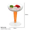 En stock taza cuadrada taza redonda múltiples tazas de postre taza para pudín taza para mousse plato cuchara de plástico desechable Amazon