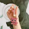 Llavero de Gato de Ojos Grandes con Incrustaciones de Diamantes Creativo Transfronterizo Multicolor Lindo Accesorios para Bolsos Colgante Pequeño Accesorios para el Interior del Coche