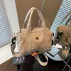 Bolso de Hombro Nuevo de Gran Capacidad, Bolso Grande, Bolso Ligero de Nailon, Bolso de Mano para Estudiantes de Clase, Bolso de Hombro de Color Sólido, Bolso Tote