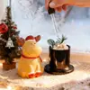Ciervo de Navidad Aceite Esencial de Aromaterapia Piedra Difusora Natural Frasco de Almacenamiento Sala de Estar Dormitorio Fragancia de Larga Duración Regalo de Vacaciones