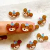 Botões de Cachorrinho Fofo de Desenho Animado Costura DIY Faixa de Cabelo Tecido Artesanal Acessórios Decorativos Botões de Tricô Dopamina