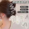 Pinza para el Pelo de Flor para Cabello Grueso en la Parte Trasera de la Cabeza, Pinza para el Pelo de Lazo Linda y Sencilla, Tamaño Grande para Mujeres, Popular Pinza de Tiburón de Acrílico