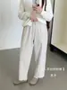 Pantalones de Espiga Estilo Japonés para Mujer 2025, Otoño e Invierno Suaves Versátiles Casuales Pequeños Acortados C187
