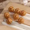 Contas Redondas com Folha de Ouro Contas Soltas Contas Espaçadoras DIY Contas de Buda Acessórios para Pulseira Colar Acessórios Artesanais Acessórios para Pulseira Pingente Material