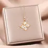 Venda quente transfronteiriça requintada corrente de clavícula em aço titânio banhada a ouro 18K real para feminina joia de rede ins não desbota