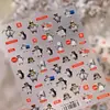 Pegatinas de Uñas de Pingüino Emocional Geniales de Moda Tensor Ts4260 Pingüino Peculiar de Celebridad de Internet Divertido Estilo Ins Pegatinas de Uñas