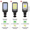 Lâmpada de Parede Solar Transfronteiriça Cob616 Sensor de Corpo Humano Lâmpada de Jardim Iluminação de Parede Externa Fábrica Ip65 À Prova D'água