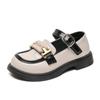 Zapatos de Cuero Estilo Universitario para Niños Modelo Nuevo Primavera 2026 Zapatos Individuales de Color Sólido Estilo Británico de Boca Baja para Niños Mayores
