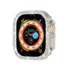 Adequado para Apple watch8 caso protetor iwatch8 ultra dupla fileira PC Diamond caso protetor