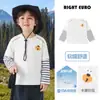 Camiseta de Manga Longa Falsa Duas Peças para Menino Europeu Direito Roupas de Outono 2026 Nova Roupa Infantil Bebê Criança Estilo Primavera e Outono