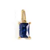Chihang Jewelry Colgante Cuadrado Geométrico de Acero Inoxidable con Circonita Chapado en Oro Accesorios de Colgante Piedra de Nacimiento de Diciembre
