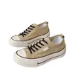 Zapatos de lona transpirables de color sólido con suela gruesa y puntera redonda para mujer, zapatillas casuales tipo slip-on de estilo coreano, nuevos 2026, de caña baja