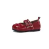 Sapatos de Princesa de Couro Infantil 2026 Outono Novo Cor Sólida Sapatos Casuais para Bebê Menina Solado Macio Antiderrapante Sapatos Pequenos de Couro