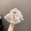 Goma para el pelo vintage estilo francés de encaje marfil con perlas, con un tacto elegante y sofisticado, accesorio versátil para el cabello para mujer