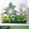 Paisagismo com Plantas Verdes Simulação Floreira Divisória de Piso Arte Floral de Chão Paisagem de Plantas Combinação de Floreira Flor Artificial em Vaso Bonsai Decoração