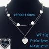 Joyería transfronteriza europea y americana elegante letra en forma de corazón LOVE YOU colgante collar de acero de titanio con diamantes de imitación pendientes traje de mujer