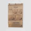 ZAKKA Algodón Lino Literario Simple Yute Nostálgico Pared Multiusos Almacenamiento Bolsa Colgante Venta al por Mayor Bolsa de Almacenamiento Multibolsillo Detrás de la Puerta