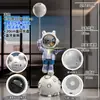 Proyección de cielo estrellado astronauta decoración de sala de estar, gran mueble de TV de pie adorno, regalo de inauguración de casa nueva