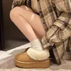 2026 Estilo Abuela Nuevas Botas Cortas para Mujer Invierno Hogar Calidez Más Terciopelo Piel Antideslizante Exterior Tacón Cubierto Algodón