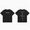 Hip-Hop Americano High Street Holgadas Estampadas con Letras Camisetas de Pareja para Hombre y Mujer Tendencia de Moda de Verano Cuello Redondo Mangas Cortas