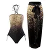 Traje de baño para mujer transfronterizo europeo y americano 2025 Bikini de playa Traje de baño de tirantes para nadar Bikini vintage