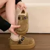 Zapatos de Algodón Gruesos de Invierno con Forro de Felpa para Mujer, para Exteriores, Nuevo Estilo 2026, sin Cordones, para Persona Perezosa, Cálidos, Mocasines de Felpa