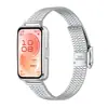 Adecuado para Huawei Band 8/9/10 Smart Siete Perlas Acero Inoxidable de Alta Gama Hebilla de Doble Seguridad Correa de Reloj Huawei 11/11Pro