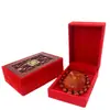Ventas Directas de Fábrica Caja de Embalaje de Jade Recorte Caja para Pulsera de Bendición Terciopelo Rojo Caja para Colgante Recorte de Madera Caja de Joyería