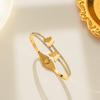 Pulsera Casual de Acero de Titanio Doble Mariposa Joyería Popular de Celebridad de Internet Venta al por Mayor Moda Lujo Accesible Pulsera de Diamantes Completa para Mujer