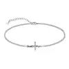 Pulsera de Cadena Fina con Incrustaciones de Ópalo Nuevo para Mujer, Colgante de Estetoscopio, Ojo Maligno y Cruz, Joyería