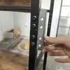Estantería de almacenamiento de seis niveles para comercio exterior, estantería de almacenamiento de pie para sala de estar, estante de exhibición de esquina, estante para flores de balcón de combinación acero-madera, estante organizador