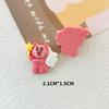 Creativo Dibujo Animado Luna de Fresa Fresa Oso Resina Accesorios DIY Pegamento de Crema Funda para Teléfono Móvil Horquilla Parche Decorativo