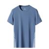 Camiseta da Moda Verão Masculina Manga Curta Nova Seda Gelo Gola Redonda Fina Roupas de Verão Masculina Marca da Moda Tops