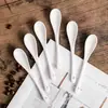 Porcelana Cerâmica Branco Osso 13cm Colher de Café Colher de Café Colher Pequena Adulto Chinês Cor Sólida Colher de Mexer
