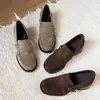 Nuevo Producto 2026 Primavera Nuevo Estilo Estilo Británico Retro Zapatos Pequeños de Cuero Mocasines de Cuero Genuino para Mujer Zapatos Slip-On