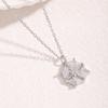 Collar Colgante de Moda Transfronterizo Aliexpress Lujo Ligero con Circonita para Mujer, Cadena para Clavícula de Gama Alta de Nicho Completamente Diamantada, Venta al por Mayor desde el Fabricante