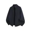Éxito de transmisión en vivo: Cárdigan de punto trenzado con cuello alto de marca moderna para hombre, la fábrica puede proporcionar bordado
