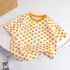 Camiseta Base Versátil Casual Deportiva de Cuello Redondo Holgada para Niños Mayores, Estampado Digital Simple de Manga Corta para Niños y Niñas
