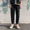 Calça jeans estilo Hong Kong moda masculina oversize estilo coreano simples 2024 moda verão calças casuais amarradas no tornozelo