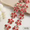 Borda de renda gradiente multicolor solúvel em água de 2,5 cm para bordado de flor de ameixa, acessórios, colares, materiais DIY para casa e roupas atacado